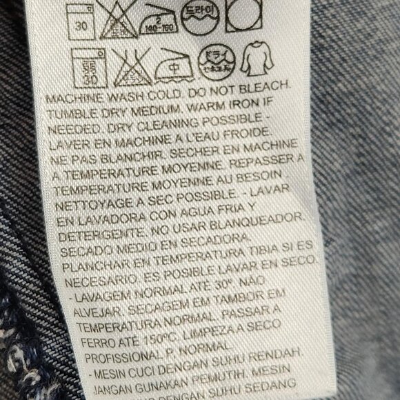 Levis Jacket Womens XL Blue Denim Trucker Jean Stretch Pockets Casual Button Up - Picture 10 of 13